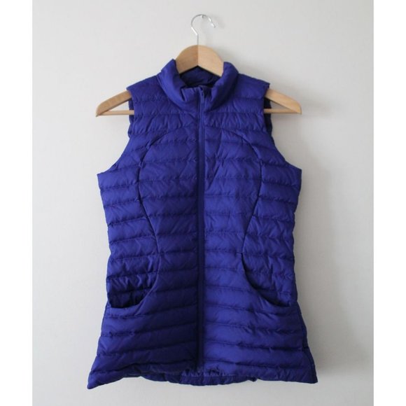 Lululemon Pack It Down Again Vest Lazurite Size 4 Glyde Goose Down - Picture 4 of 9